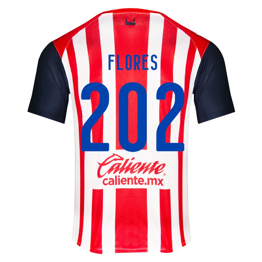 נשים Daniel Flores #202 אדום שחור לבן ג'רזי ביתית 2026/27 חולצה קצרה