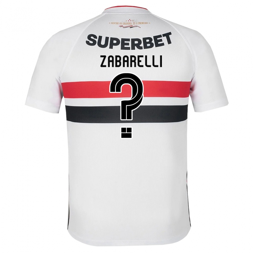 נשים Gustavo Zabarelli #0 לבן אדום שחור ג'רזי ביתית 2026/27 חולצה קצרה