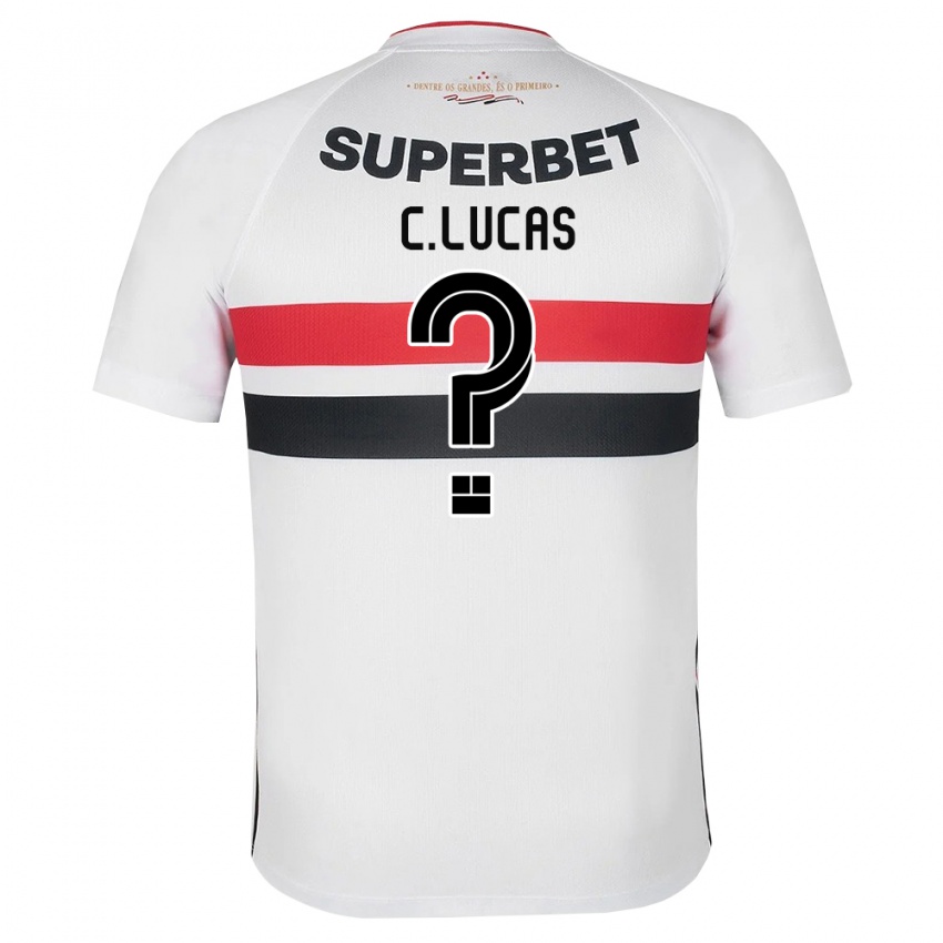 נשים Cauã Lucas #0 לבן אדום שחור ג'רזי ביתית 2026/27 חולצה קצרה