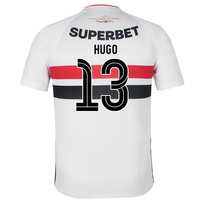 נשים Hugo #13 לבן אדום שחור ג'רזי ביתית 2026/27 חולצה קצרה