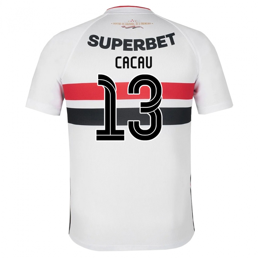 נשים Cacau #13 לבן אדום שחור ג'רזי ביתית 2026/27 חולצה קצרה