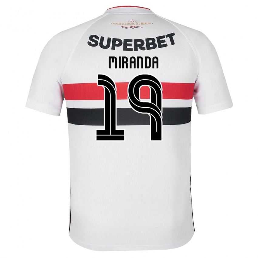 נשים Gustavo Miranda #19 לבן אדום שחור ג'רזי ביתית 2026/27 חולצה קצרה