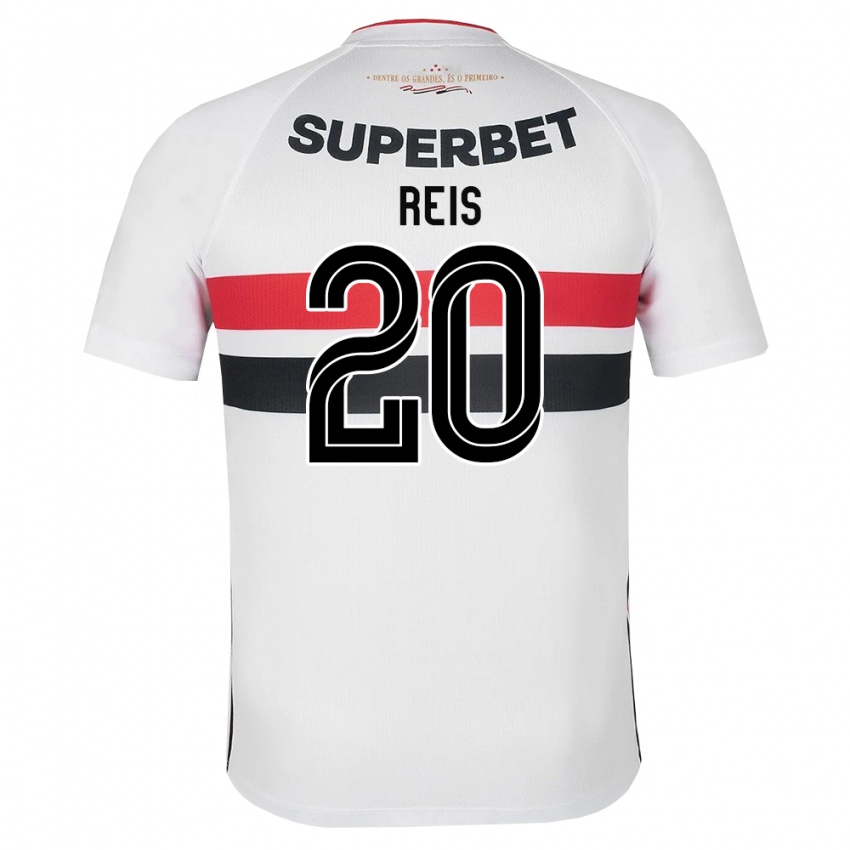 נשים Guilherme Reis #20 לבן אדום שחור ג'רזי ביתית 2026/27 חולצה קצרה