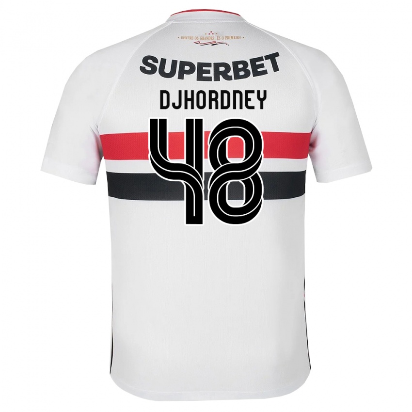 נשים Djhordney #48 לבן אדום שחור ג'רזי ביתית 2026/27 חולצה קצרה