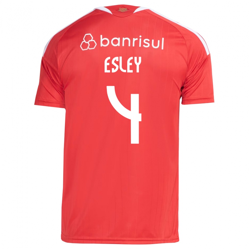 נשים Esley #4 אדום לבן ג'רזי ביתית 2026/27 חולצה קצרה