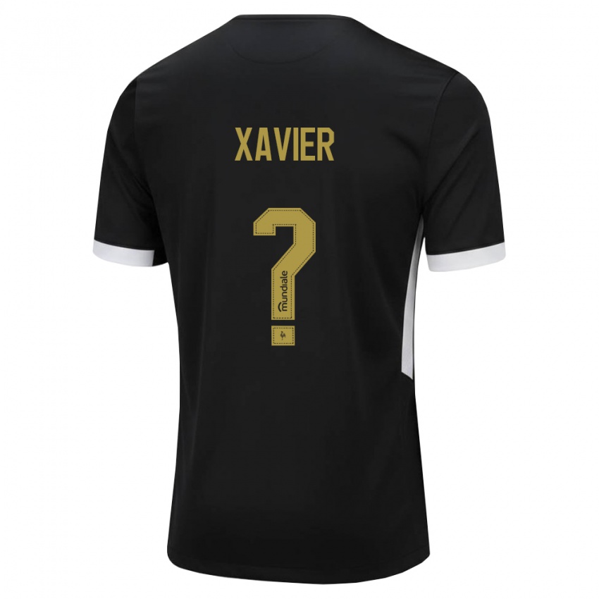 נשים Pedro Xavier #0 שחור לבן צהוב ג'רזי ביתית 2026/27 חולצה קצרה