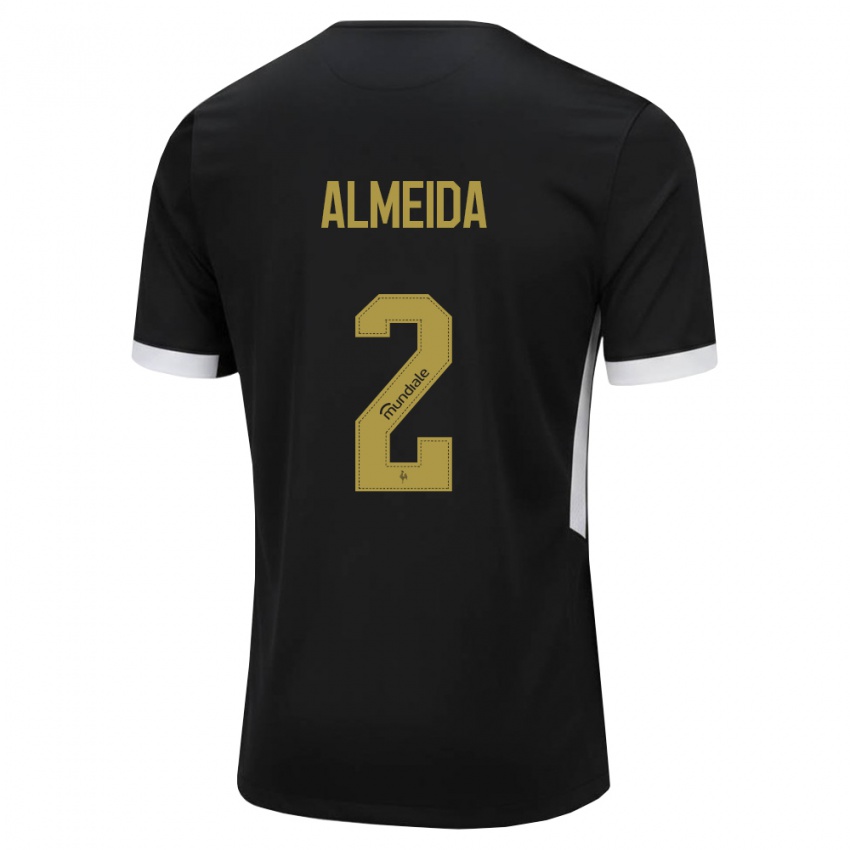נשים Samuel Almeida #2 שחור לבן צהוב ג'רזי ביתית 2026/27 חולצה קצרה