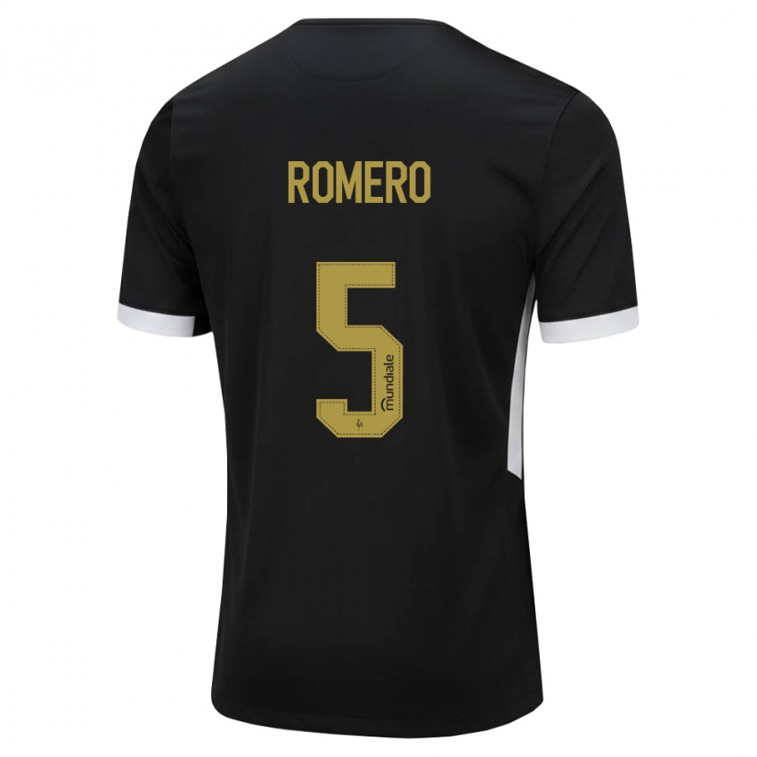 נשים Mateus Romero #5 שחור לבן צהוב ג'רזי ביתית 2026/27 חולצה קצרה