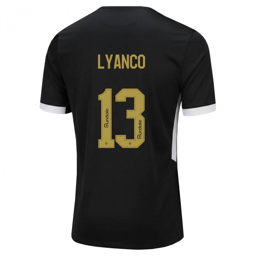 נשים Lyanco #13 שחור לבן צהוב ג'רזי ביתית 2026/27 חולצה קצרה