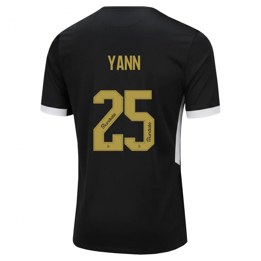 נשים Yann #25 שחור לבן צהוב ג'רזי ביתית 2026/27 חולצה קצרה