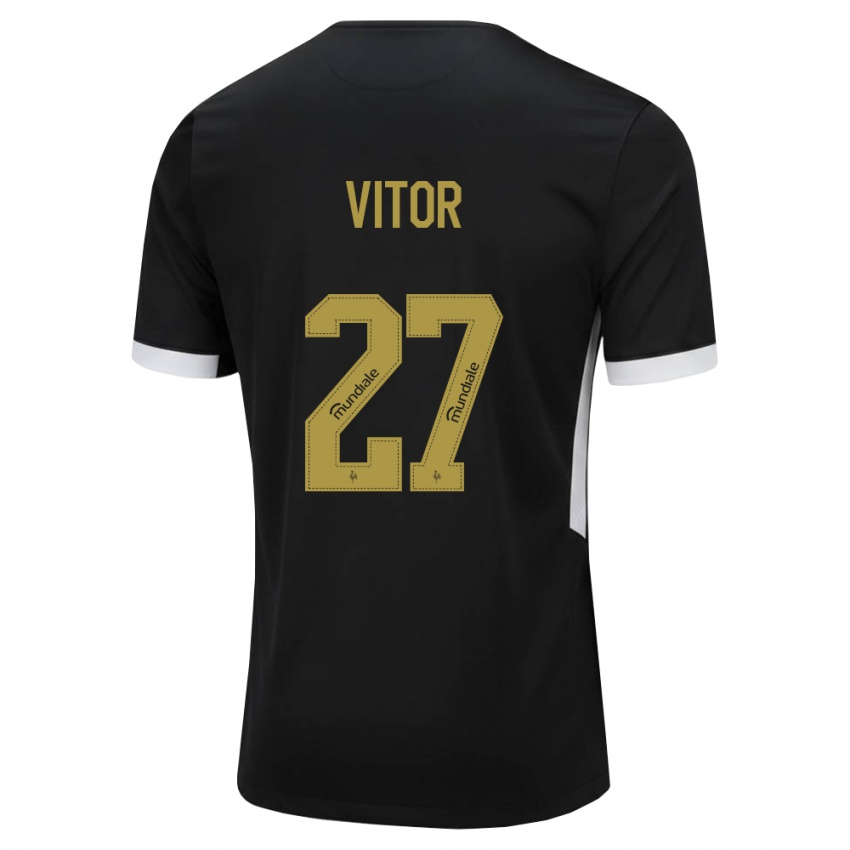 נשים Paulo Vitor #27 שחור לבן צהוב ג'רזי ביתית 2026/27 חולצה קצרה