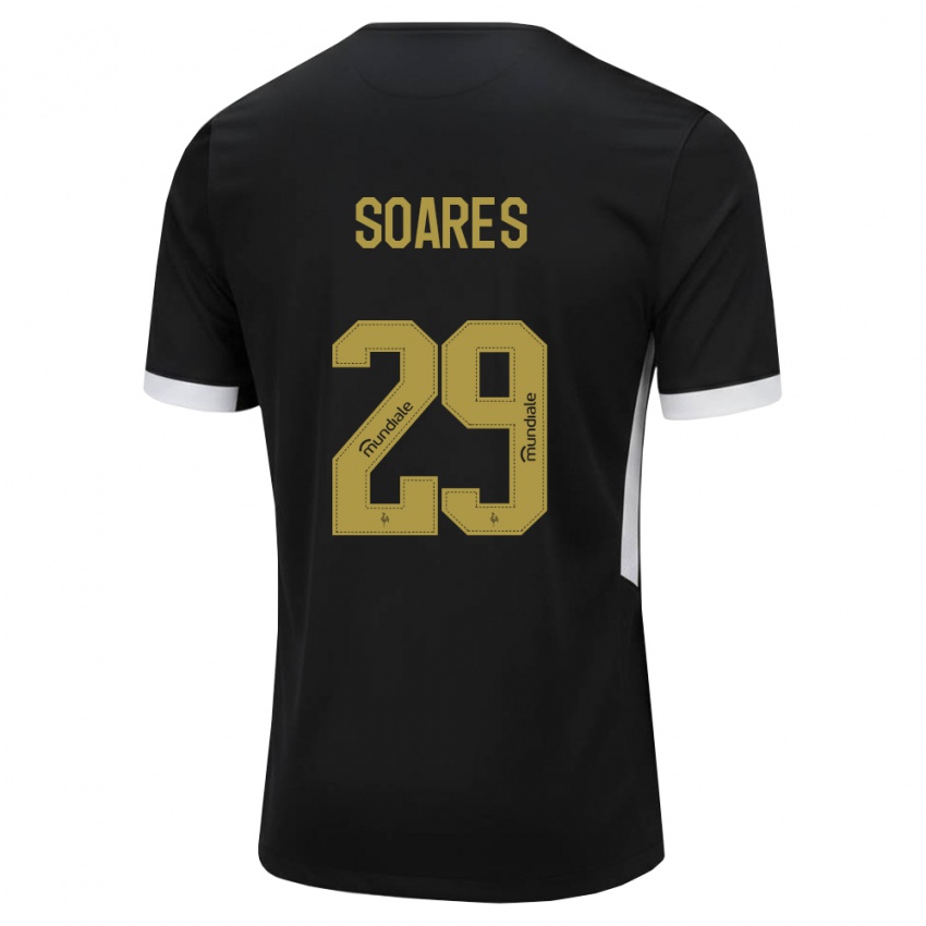 נשים Cauã Soares #29 שחור לבן צהוב ג'רזי ביתית 2026/27 חולצה קצרה