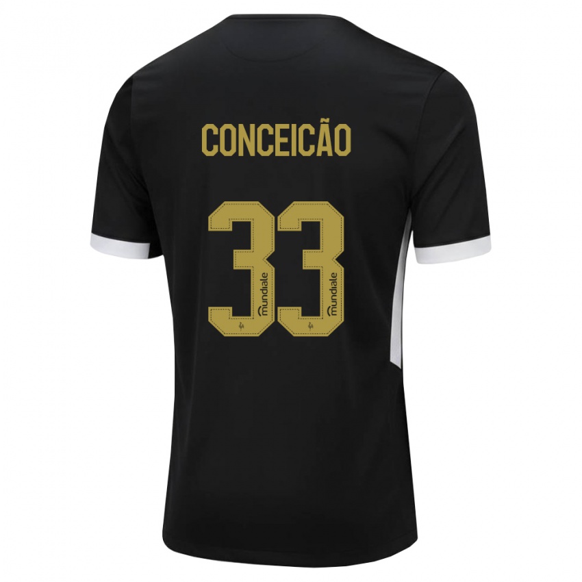 נשים Robert Conceição #33 שחור לבן צהוב ג'רזי ביתית 2026/27 חולצה קצרה