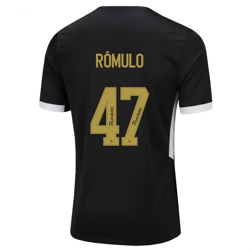 נשים Romulo #47 שחור לבן צהוב ג'רזי ביתית 2026/27 חולצה קצרה