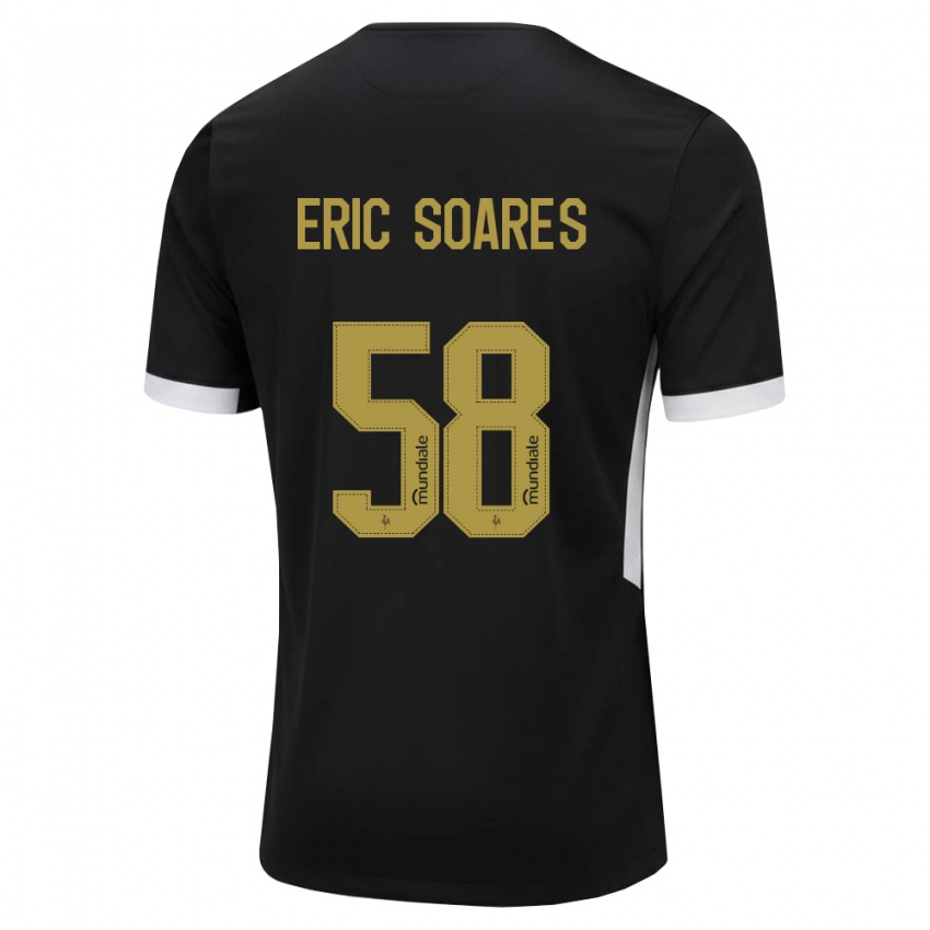 נשים Eric Soares #58 שחור לבן צהוב ג'רזי ביתית 2026/27 חולצה קצרה