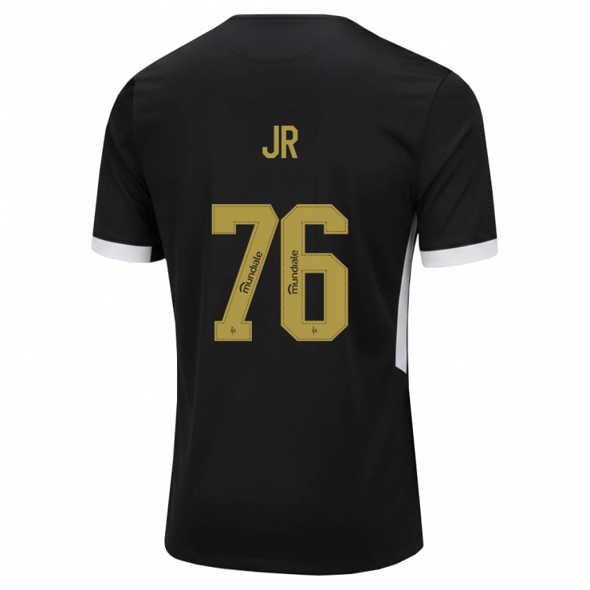 נשים Wanderson Jr #76 שחור לבן צהוב ג'רזי ביתית 2026/27 חולצה קצרה