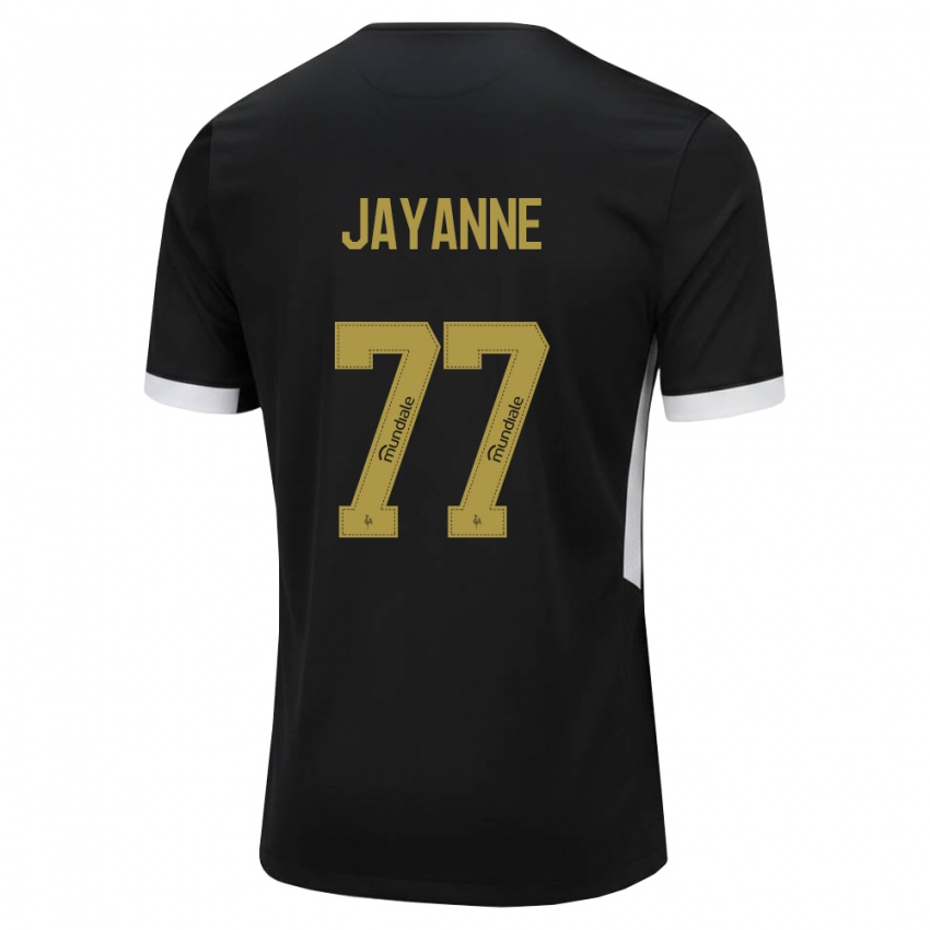 נשים Jayanne #77 שחור לבן צהוב ג'רזי ביתית 2026/27 חולצה קצרה