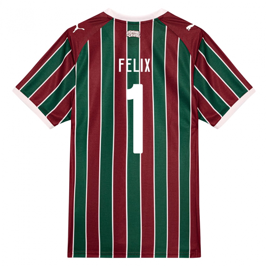 נשים Gustavo Felix #1 ירוק בורדו לבן ג'רזי ביתית 2026/27 חולצה קצרה