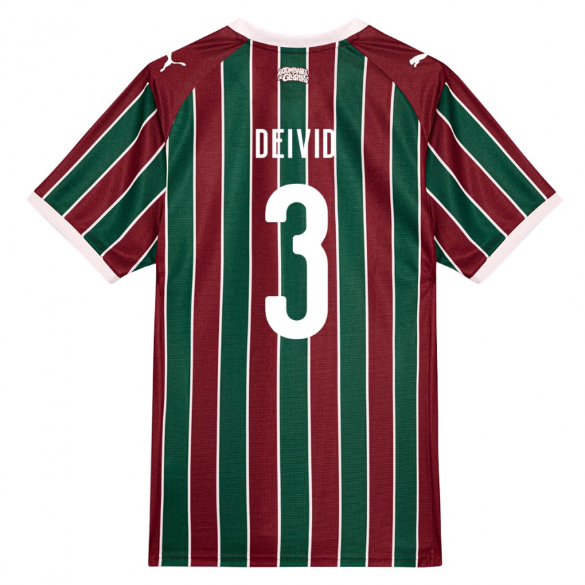נשים Deivid #3 ירוק בורדו לבן ג'רזי ביתית 2026/27 חולצה קצרה