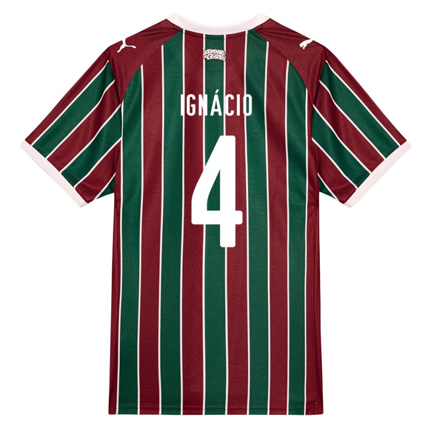 נשים איגנסיו #4 ירוק בורדו לבן ג'רזי ביתית 2026/27 חולצה קצרה