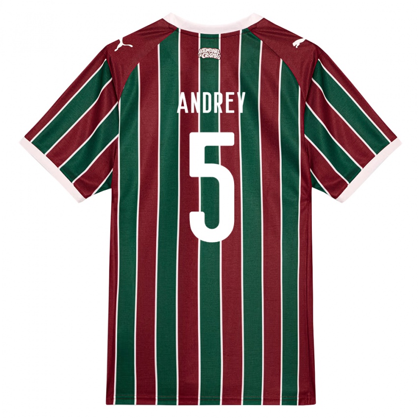 נשים Andrey #5 ירוק בורדו לבן ג'רזי ביתית 2026/27 חולצה קצרה