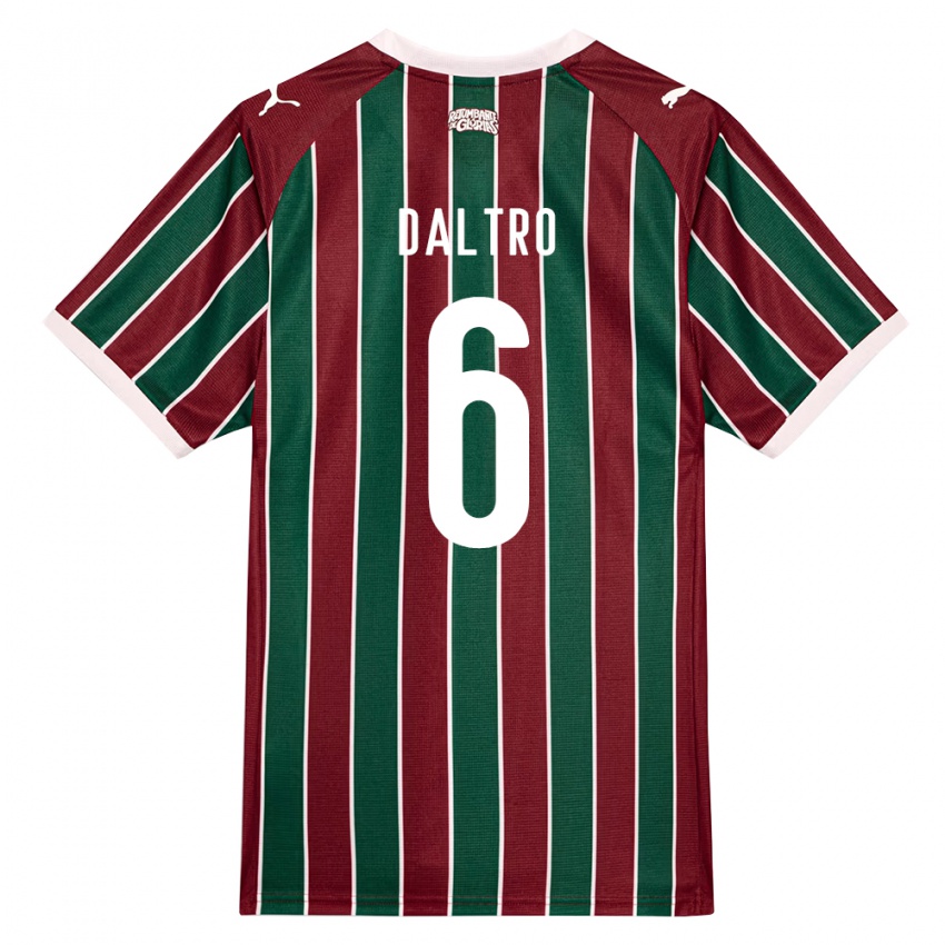 נשים Erick Daltro #6 ירוק בורדו לבן ג'רזי ביתית 2026/27 חולצה קצרה