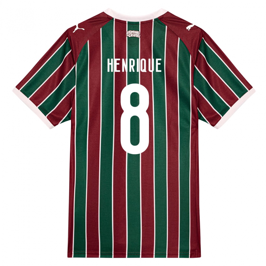 נשים Gabriel Henrique #8 ירוק בורדו לבן ג'רזי ביתית 2026/27 חולצה קצרה