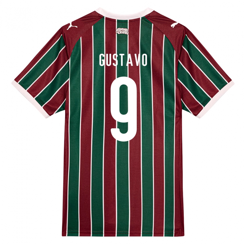 נשים Gustavo #9 ירוק בורדו לבן ג'רזי ביתית 2026/27 חולצה קצרה