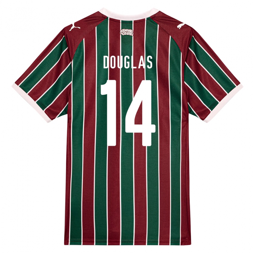 נשים Caio Douglas #14 ירוק בורדו לבן ג'רזי ביתית 2026/27 חולצה קצרה