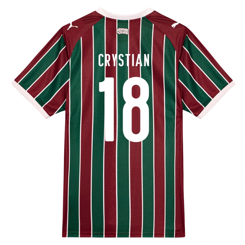 נשים Crystian #18 ירוק בורדו לבן ג'רזי ביתית 2026/27 חולצה קצרה