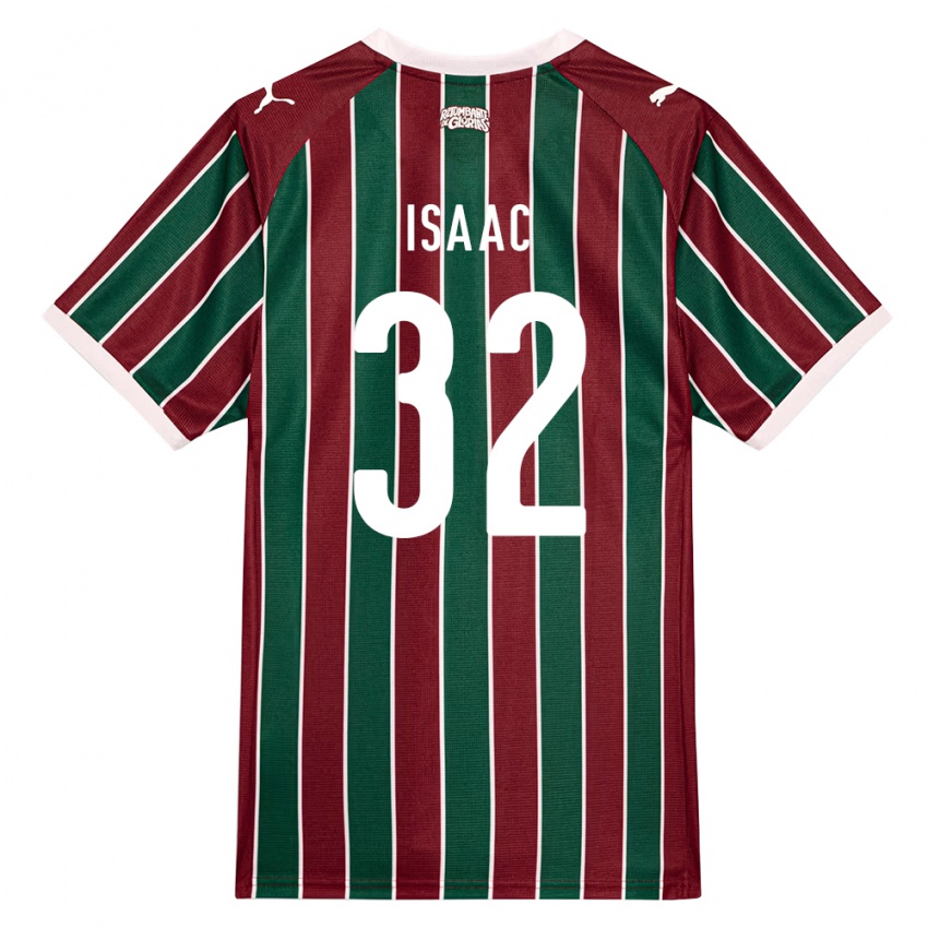 נשים Isaac #32 ירוק בורדו לבן ג'רזי ביתית 2026/27 חולצה קצרה