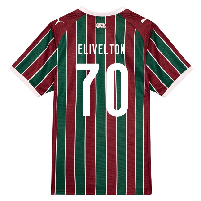 נשים Elivelton #70 ירוק בורדו לבן ג'רזי ביתית 2026/27 חולצה קצרה