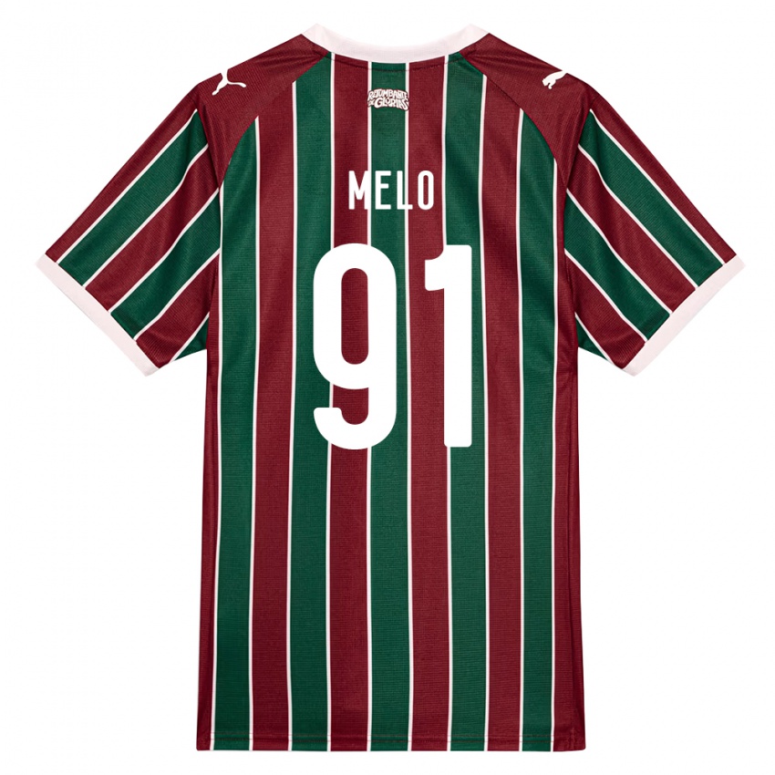 נשים Davi Melo #91 ירוק בורדו לבן ג'רזי ביתית 2026/27 חולצה קצרה