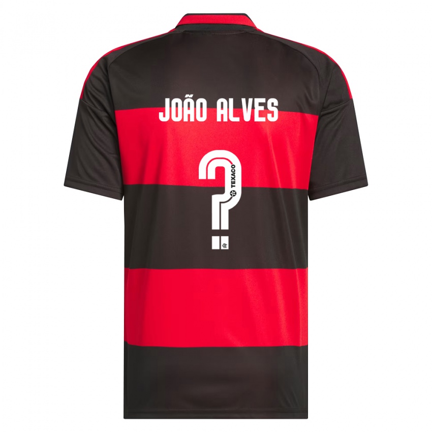 נשים João Alves #0 אדום שחור לבן ג'רזי ביתית 2026/27 חולצה קצרה