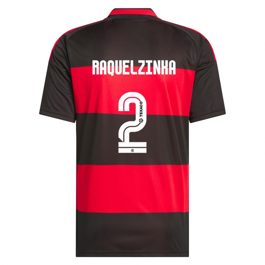 נשים Raquelzinha #2 אדום שחור לבן ג'רזי ביתית 2026/27 חולצה קצרה