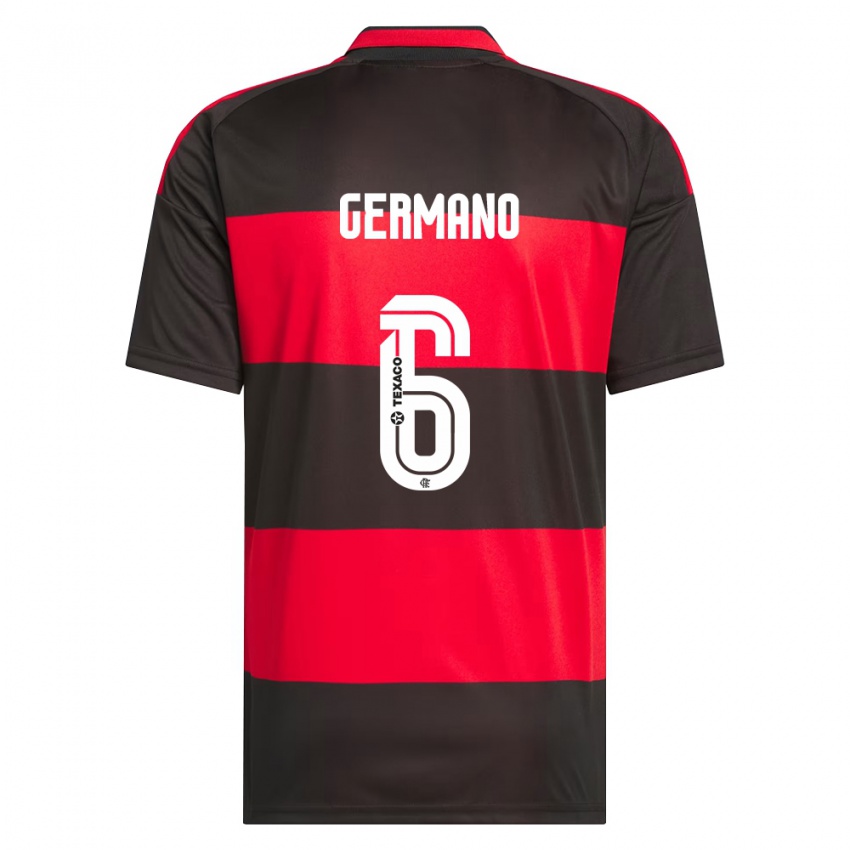 נשים Germano #6 אדום שחור לבן ג'רזי ביתית 2026/27 חולצה קצרה