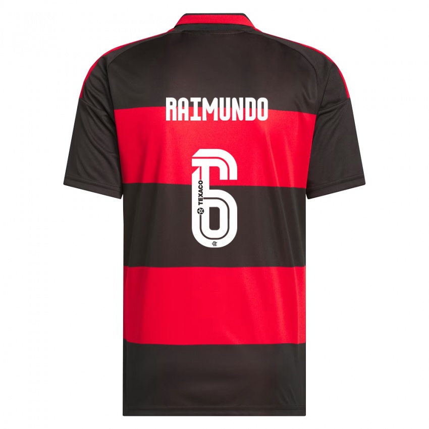 נשים Raimundo #6 אדום שחור לבן ג'רזי ביתית 2026/27 חולצה קצרה