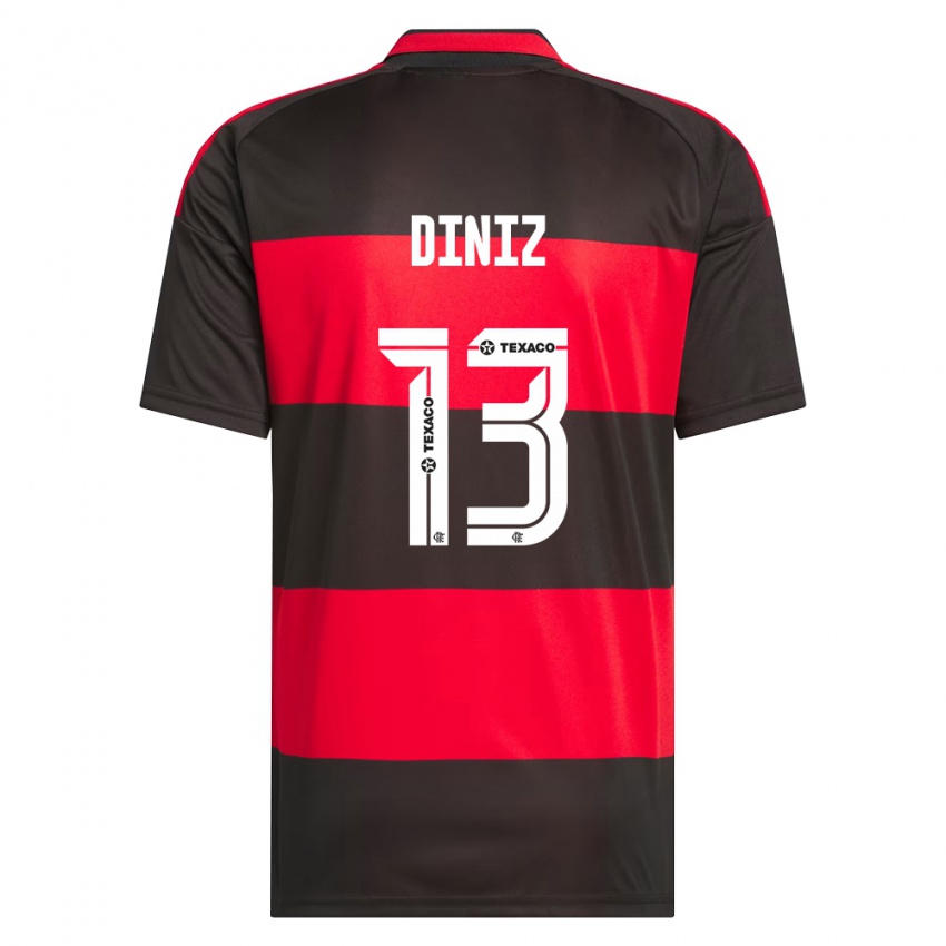 נשים Renata Diniz #13 אדום שחור לבן ג'רזי ביתית 2026/27 חולצה קצרה