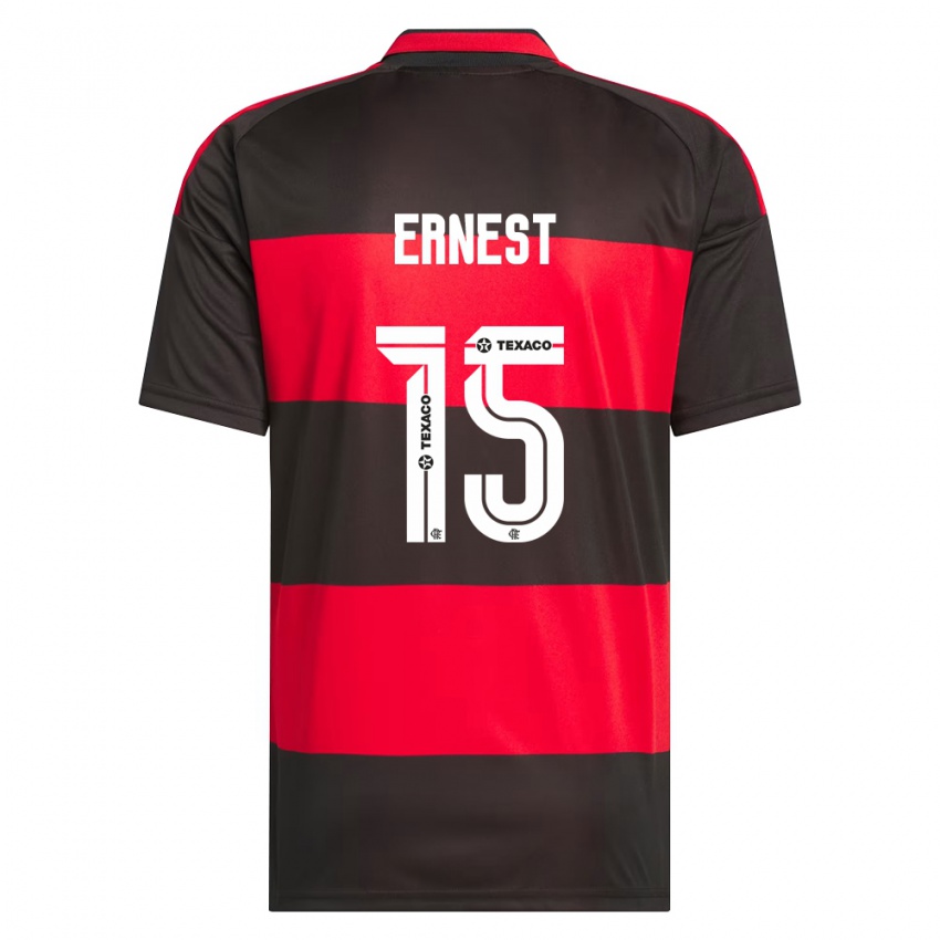 נשים Ernest #15 אדום שחור לבן ג'רזי ביתית 2026/27 חולצה קצרה