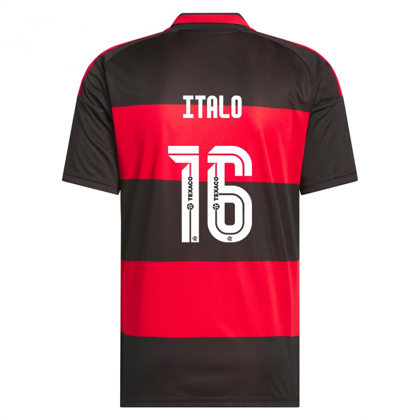 נשים Italo #16 אדום שחור לבן ג'רזי ביתית 2026/27 חולצה קצרה