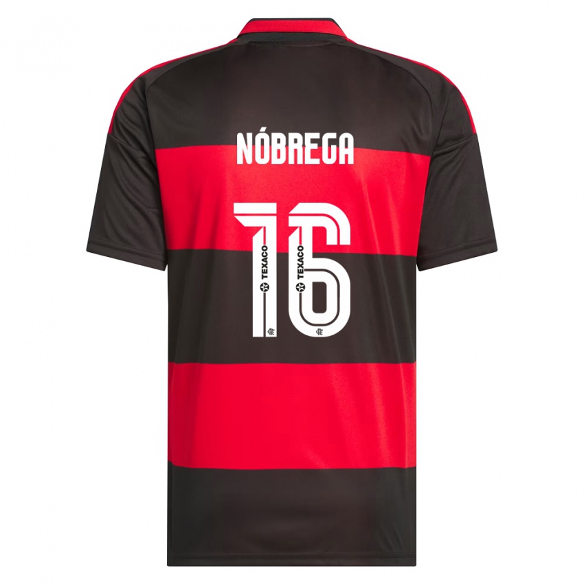 נשים Kaio Nóbrega #16 אדום שחור לבן ג'רזי ביתית 2026/27 חולצה קצרה