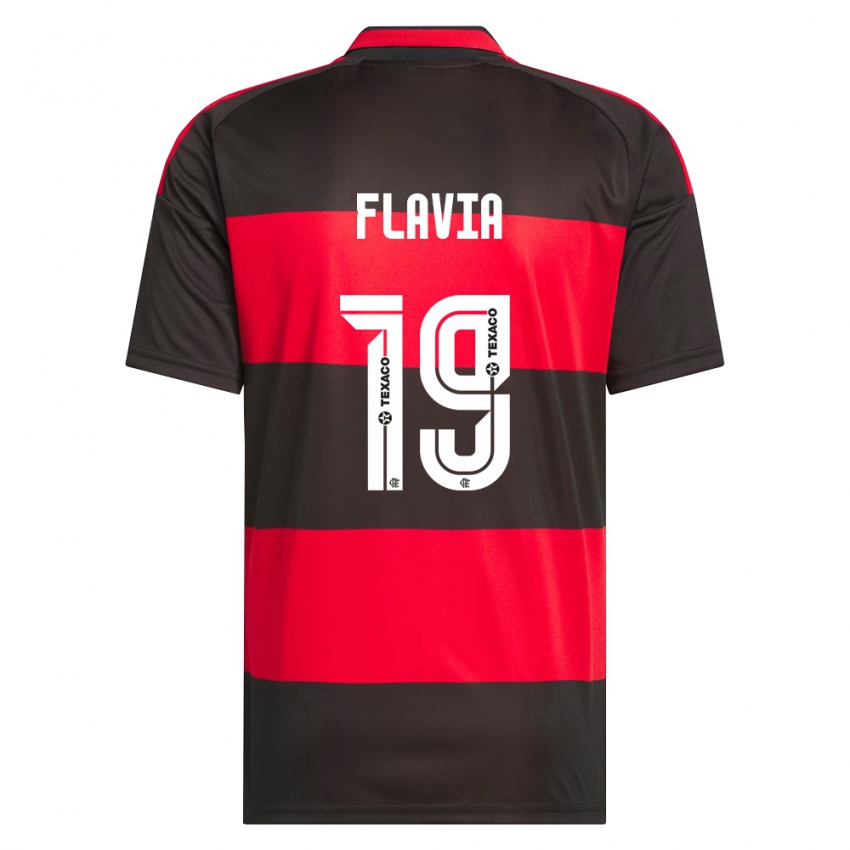נשים Flavia #19 אדום שחור לבן ג'רזי ביתית 2026/27 חולצה קצרה