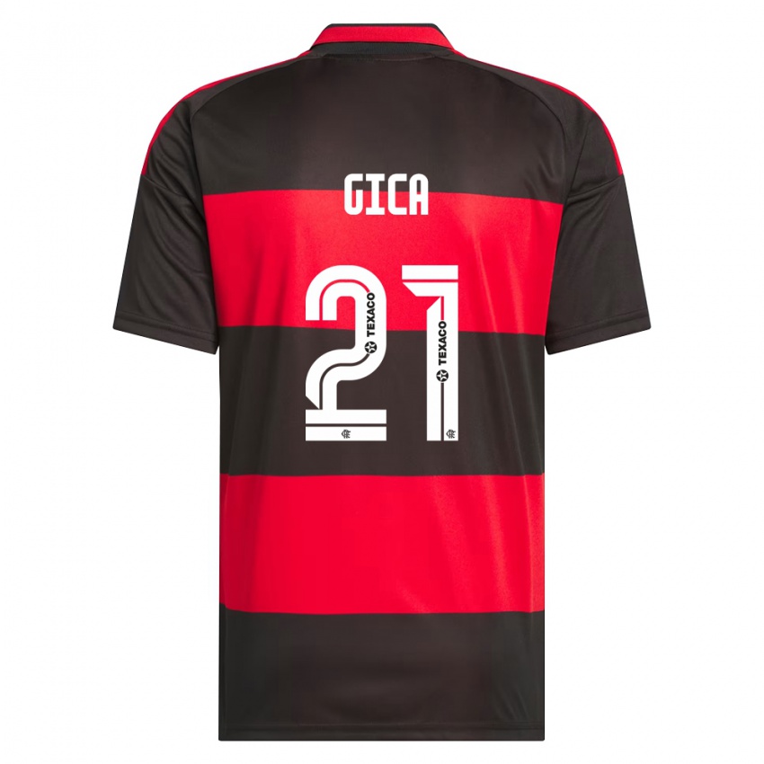 נשים Gica #21 אדום שחור לבן ג'רזי ביתית 2026/27 חולצה קצרה