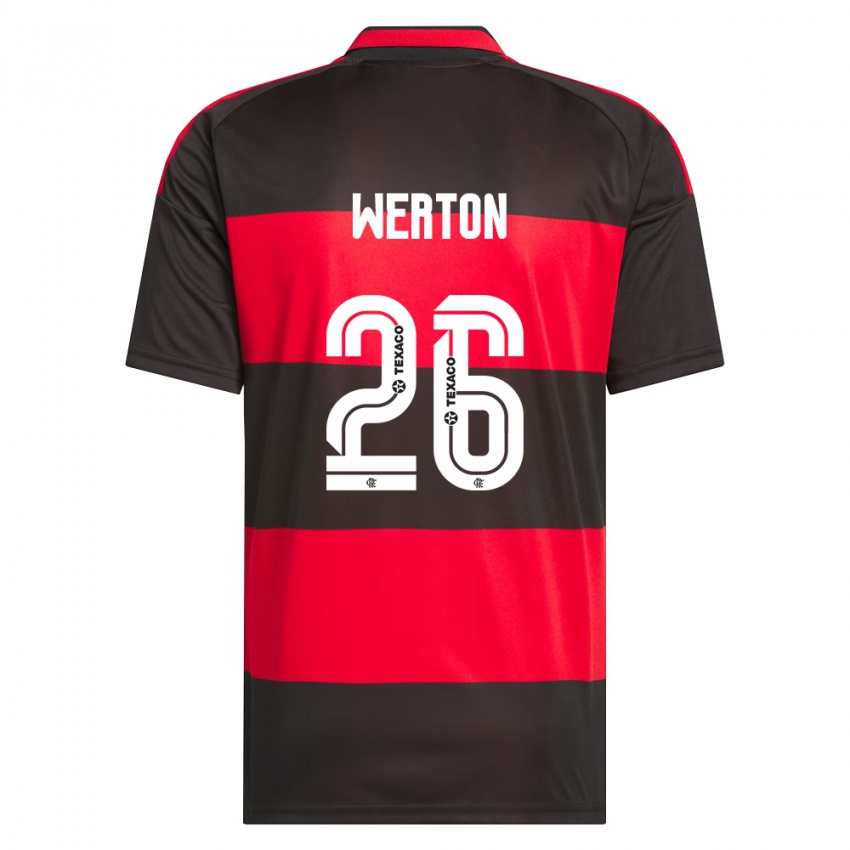נשים Werton #26 אדום שחור לבן ג'רזי ביתית 2026/27 חולצה קצרה