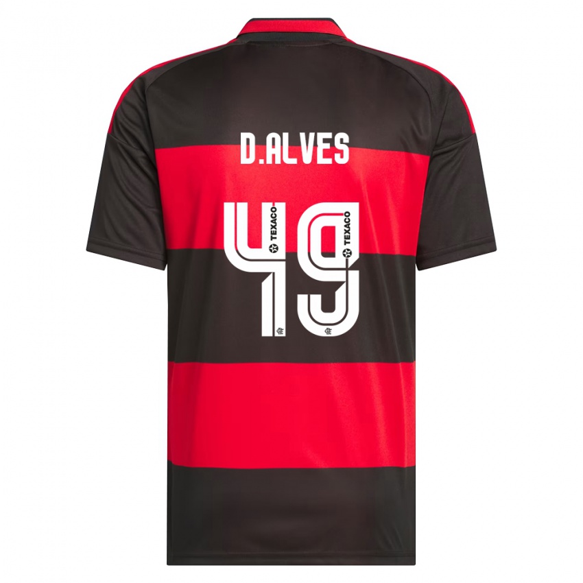 נשים Dyogo Alves #49 אדום שחור לבן ג'רזי ביתית 2026/27 חולצה קצרה