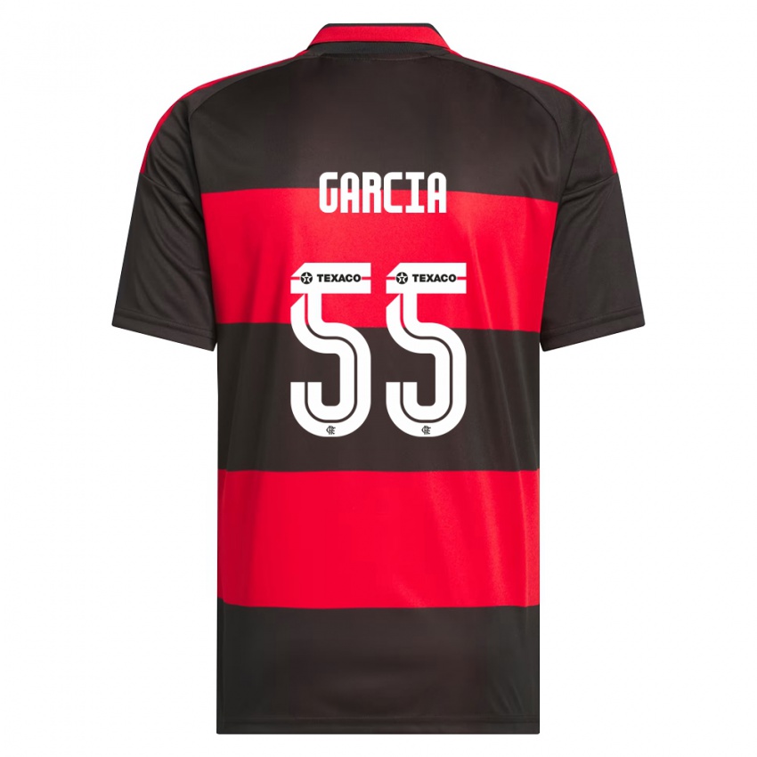נשים Caio Garcia #55 אדום שחור לבן ג'רזי ביתית 2026/27 חולצה קצרה