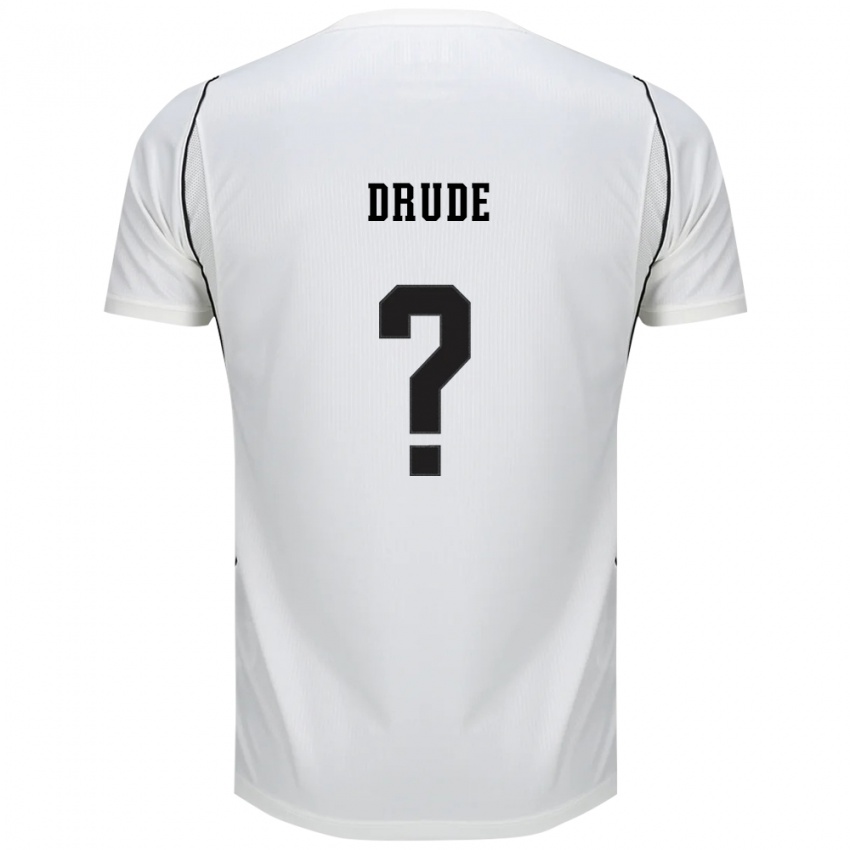 נשים Drude #0 לבן שחור אדום ג'רזי ביתית 2026/27 חולצה קצרה