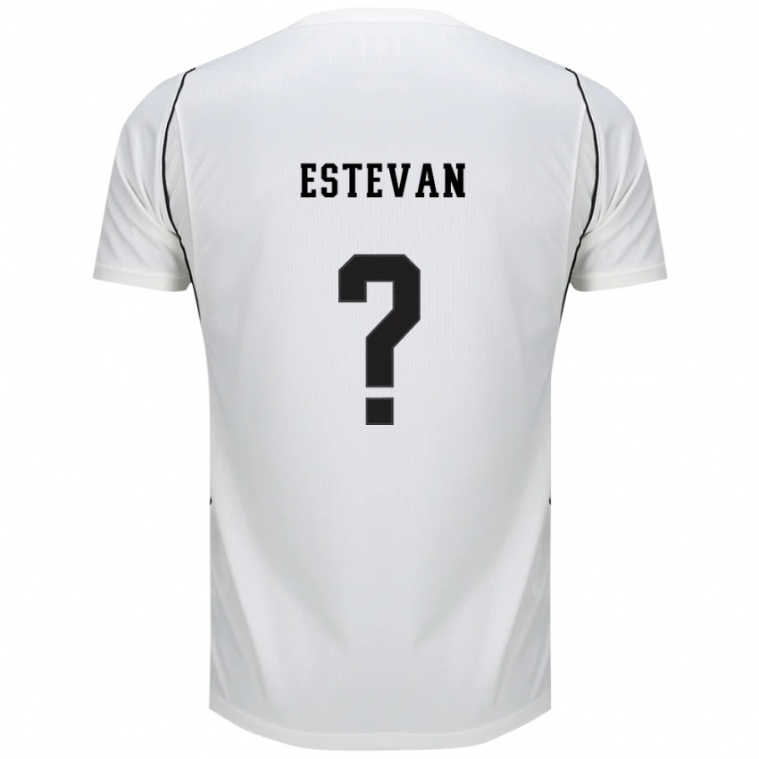 נשים Estevan #0 לבן שחור אדום ג'רזי ביתית 2026/27 חולצה קצרה