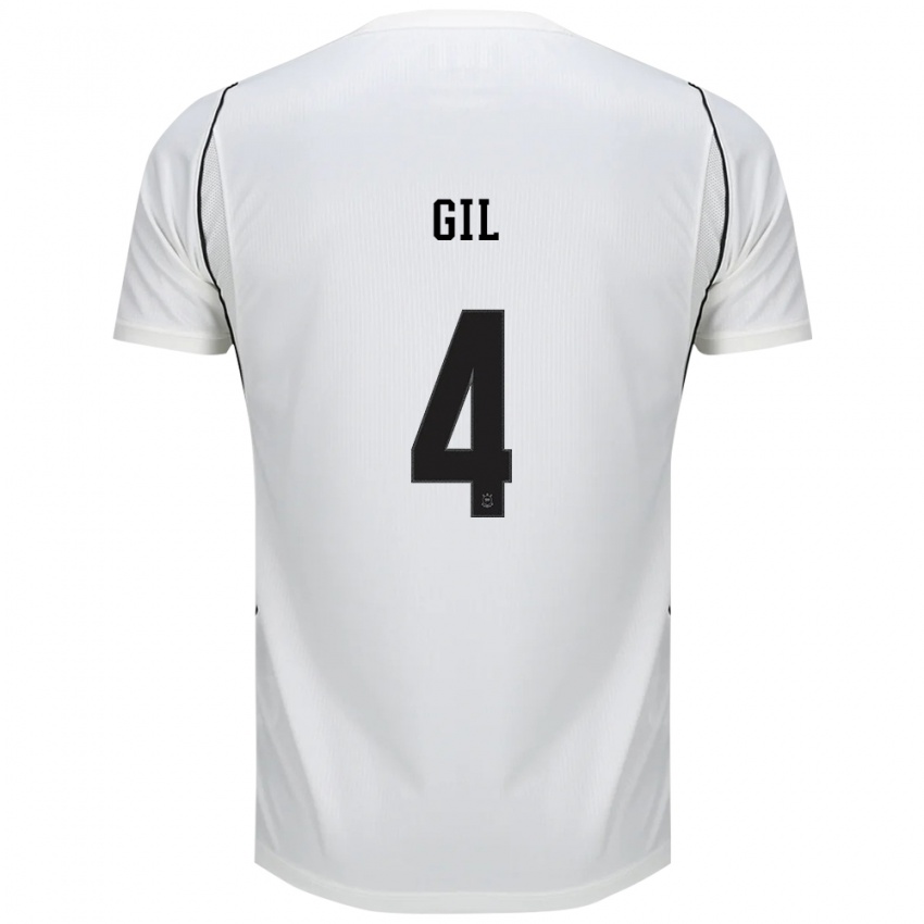 נשים Gil #4 לבן שחור אדום ג'רזי ביתית 2026/27 חולצה קצרה