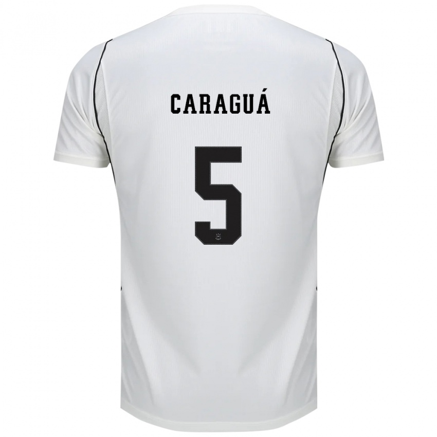 נשים Guilherme Caraguá #5 לבן שחור אדום ג'רזי ביתית 2026/27 חולצה קצרה